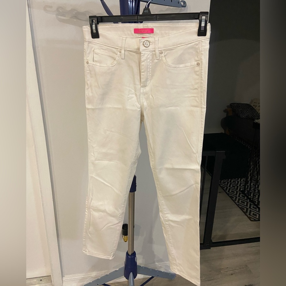 Lilly Pulitzer White Denim Ankle Jeans